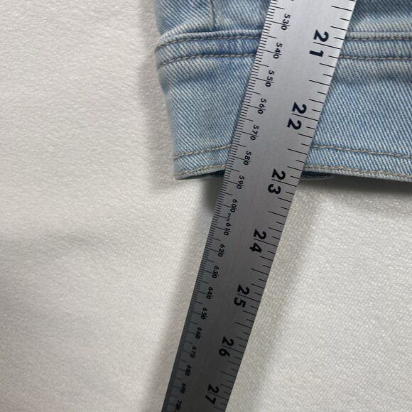 Terra & Sky Women’s Plus Size Blue Denim Shirt Dress Button Front Pockets NWT - Picture 12 of 13